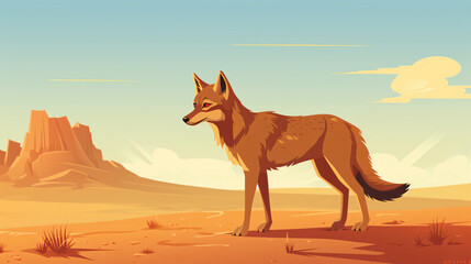 Cute Cartoon Coyote