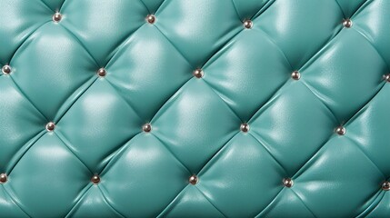 sea green Buttoned luxury leather pattern with diamonds and gemstones. Useful as luxury pattern