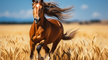 Portrait Adult Horse Summer Field, HD, Background Wallpaper, Desktop Wallpaper - obrazy, fototapety, plakaty