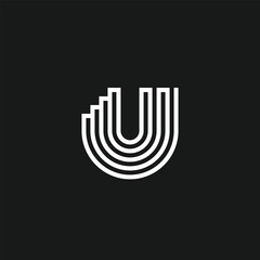 abstract letter U logo modern template