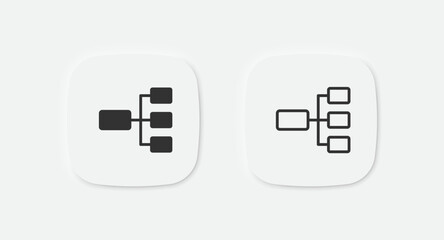 Classification icon. Organizational structure signs. Business tree symbol. Corporate diagram icons. Vector isolated sign.