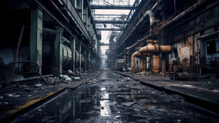 Fototapeta na wymiar Abandoned old factory