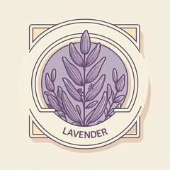 Obraz premium tender watercolor lavender flowers border on transparent background. lavender logo 