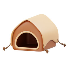 3D Brown Camp Tent