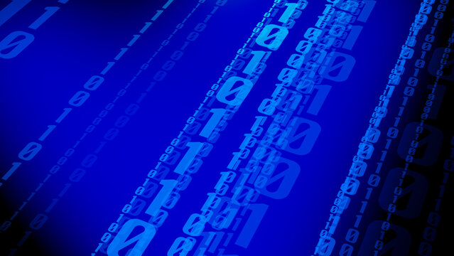 Cyber security binary blue background showcases abstract concept of computer code, ensuring safety in cyber space against hacking and cyber attacks