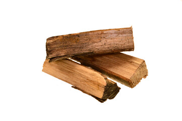 firewood isolated on white background