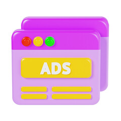3d web ads, marketing and seo 3d icon set, high quality render, transparent background