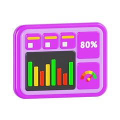 3d web dashboard, marketing and seo 3d icon set, high quality render, transparent background