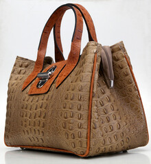 elegant modern women's bag made of genuine leather