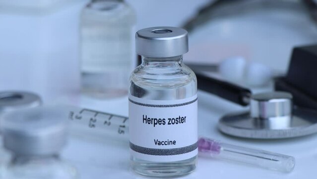 Herpes zoster vaccine in a vial, immunization and treatment of infection, scientific experiment