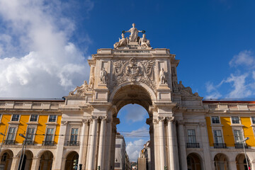 Fototapeta na wymiar Rua Augusta Arch In Lisbon, Portugal