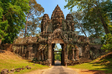 Victory Gate to Angkor Thom in Cambodia