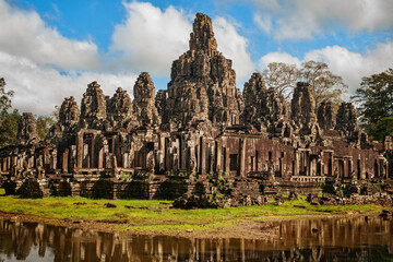 Fototapeta na wymiar Bayon Temple Of Angkor Thom In Cambodia
