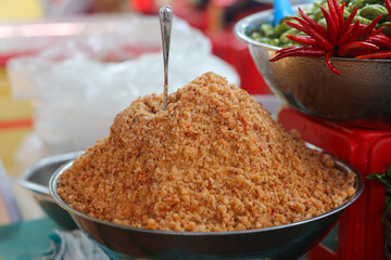 Closeup of vietnamese chili salt in Ho Chi Minh Vietnam