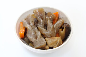 こんにゃく, シイタケ, 鶏肉の煮物