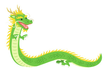 緑の龍のイラスト