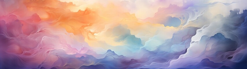 Watercolor Style Backgrounds showcase blended colors, brushstroke textures—creating a painterly effect. A visual canvas of fluid artistry. - obrazy, fototapety, plakaty
