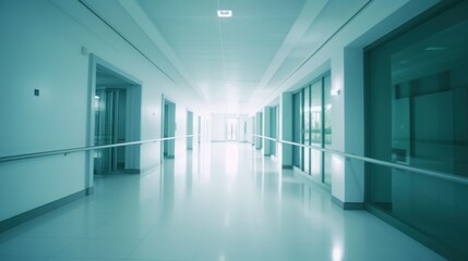 Abstract blur beautiful luxury hospital interior for backgrounds.

