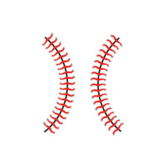 Baseball Stitches icon vector. Baseball illustration sign. Sport symbol or logo.