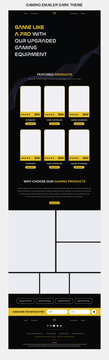 Gaming accessories emailer vector format