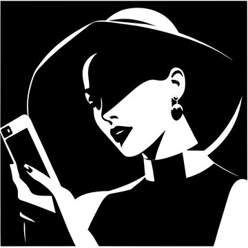 woman with smartphone