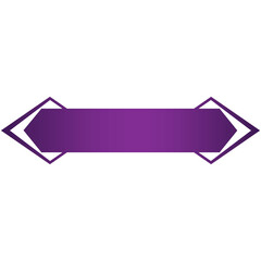 double arrow and purple banner bar