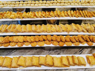 Egypt desserts as nice food background