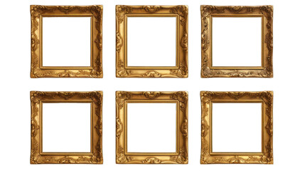 Obraz premium Set of Picture Frames Isolated on Transparent or White Background, PNG