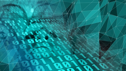 Technology connected robots binary and social impact of artificial intelligence, machine learning, and robotics in dystopian world of privacy invasion, vulnerability, and danger