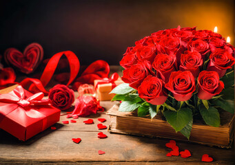Obraz na płótnie Canvas Abstract red rose flower closeup macro background.
