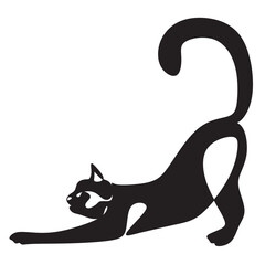 Cat one line art. Minimalist Line art of Cat. Vector.