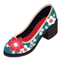 Gordijnen Flower rubber shoes icon generative ai © 희진 고