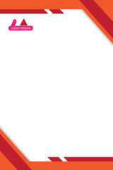 red and white background with ribbon template