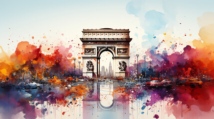 Arc of Triumph in Paris, France