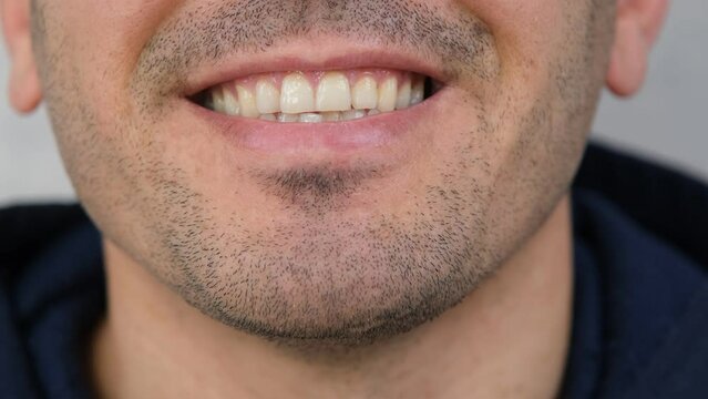 man smile close up