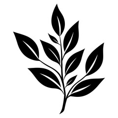 Icon Illustration of Leaf in Trendy Flat Isolated on White Background. SVG Vector

