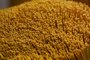 This is the incense stick raw material close up macro shot in the day time in india.