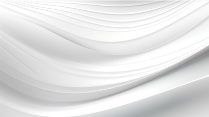 White abstract background with smooth wavy lines. 3d render illustration