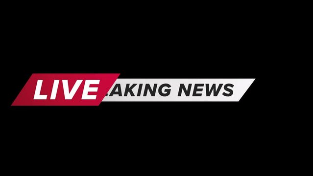 Lower Third Animation for Breaking News with Simple Movement. Video Animation in Alpha Channel and Green Screen Background with 4k Quality