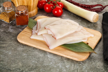 Fresh raw squid for cooking