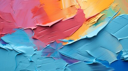 Painting close up of abstract colorful art brushstrokes as background