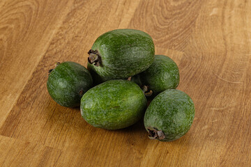 Fresh sweet juicy ripe feijoa