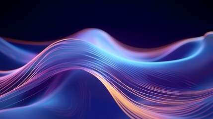 abstract blue wavy background, 3d rendering, computer digital illustration
