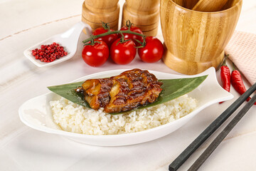 Grilled eel with steamed rice