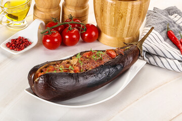 Baked eggplant with minced beef