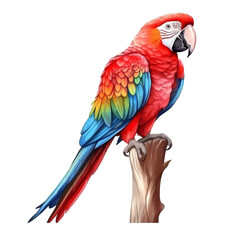 Obraz premium Macaw parrot isolated on transparent background