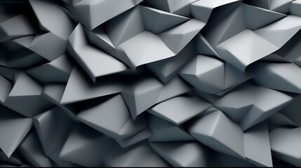 Abstract 3d rendering of chaotic polygonal shape. Futuristic background design. - obrazy, fototapety, plakaty
