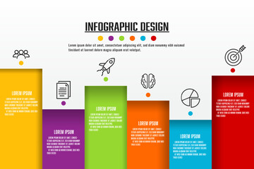 Vector presentration business infographic template 6 step. Modern infographic design template.