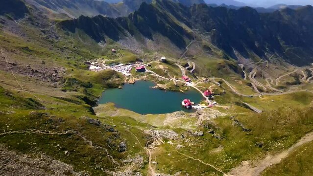 Beautiful landscapes in Fagaras Mountains, Romania 4k | drone view