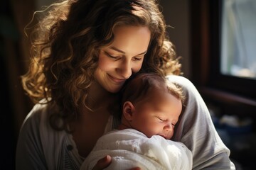 Home Becomes Haven As Mother Lovingly Embraces Her Baby